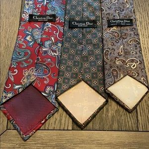 Bundle of 3 Christian Dior Ties